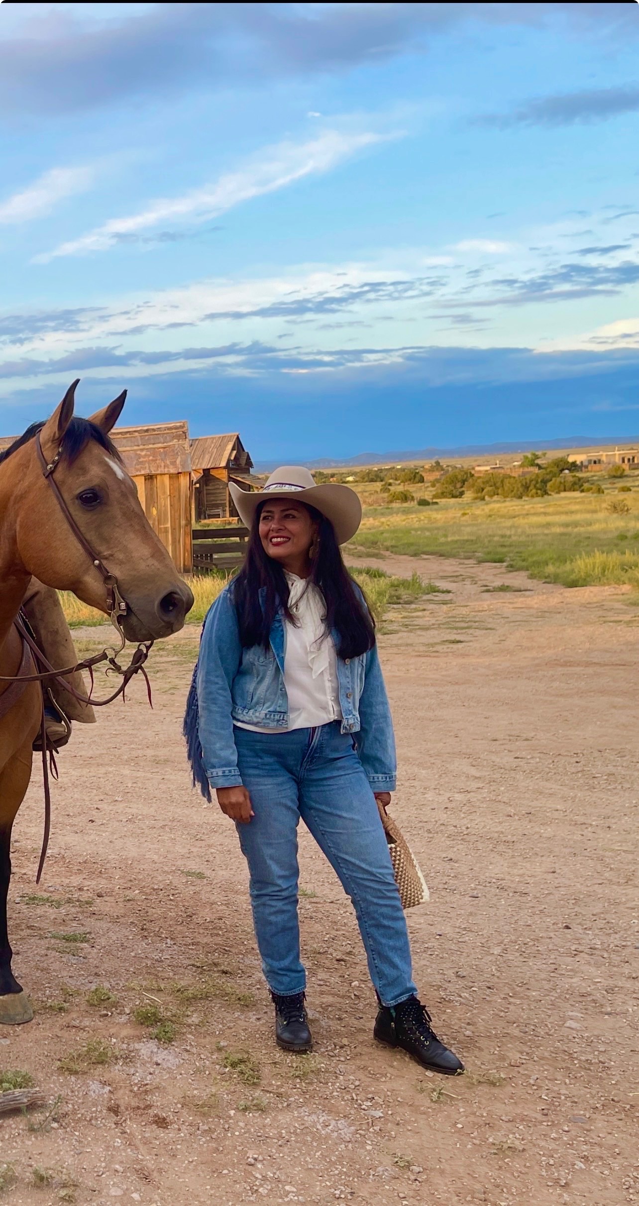 Indu Kadambi with a horse